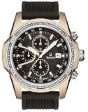 Bulova #98E109 Men's Diamond Accented Stainless Steel Resin Strap Chronograph Watch