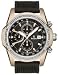 Bulova #98E109 Men's Diamond Accented Stainless Steel Resin Strap Chronograph Watch