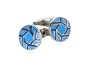 Refined Kaleidescope Blue Enamel Cufflinks with Gift Box