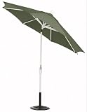 11' Auto-tilt Umbrella White Stone Green