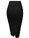 Womens Pencil Skirt for Office Wear KSK43584 1139 BLACK XL