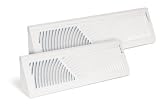 Imperial Manufacturing RG1627 18 inch White Baseboard Register STD