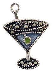Martini Glass Enameled Charm by Judith Jack