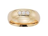 0.18 cts 6mm Comfort Fit Diamond Wedding Band - 14kt White or Yellow Gold