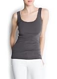 3108TKy34AL. SL160  Mango Womens Lace Trimmed Top, Graphite, Xs Graphite Xs
