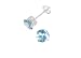 Sterling Silver 3mm Round CZ Fashion Birthstone Earring in 4 Prong Setting, March