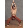 Unisex Indian Wrap Pants - Two-toned Brown