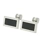 Stainless Steel Men's Cufflinks w/ Carbon Fiber