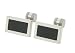 Stainless Steel Men's Cufflinks w/ Carbon Fiber