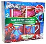 Spiderman Hot Cocoa Mug Set, Includes: 2 Mugs and 2 Nestle Cocoa Packets