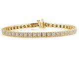 Yellow Gold Traditional Square Diamond Bracelet