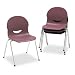 Virco IQ Plastic Stack Chair, Wine, Chrome Frame, Four/carton