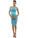 PattyBoutik Mama Cowl Neck Sleeveless Side Ruched Maternity Dress