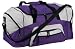 Upscale 100% Polyester Sport Duffel Bag with Large Compartments - Purple/Grey