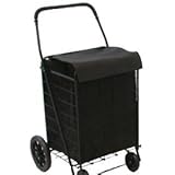 Wellmax Extra Large Heavy Duty Folding Cart with Matching Liner (Black)