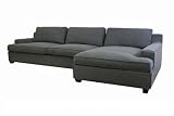 Kaspar Slate Gray Fabric Modern Sectional