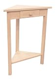 International Concepts OT-95 Corner Accent Table, Unfinished