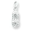 Sterling Silver Peanut Charm with 20 inch Sterling Silver Chain