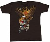WILLIE NELSON - Eagle - Chocolate Ringspun Cotton T-shirt