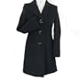 AK Anne Klein Swing Coat Women's Black Small
