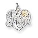 Sterling Silver # 1 Mom Heart Charm