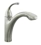 KOHLER K-10433-VS Forte Single Control Pullout Kitchen Sink Faucet with Color-Matched Sprayhead and Lever Handle, Vibrant Stainless