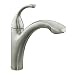 KOHLER K-10433-VS Forte Single Control Pullout Kitchen Sink Faucet with Color-Matched Sprayhead and Lever Handle, Vibrant Stainless