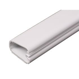 Wiremold C50 White Cordmate II 5-Foot Wire Channel,