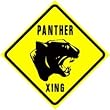 PANTHER CROSSING sign * st cat zoo animal