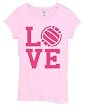 LOVE Volleyball Women's Pink T-Shirt