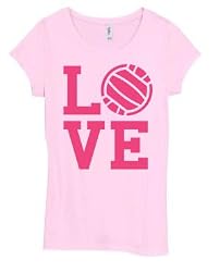 LOVE Volleyball Women's Pink T-Shirt