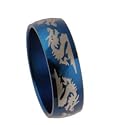 316L Stainless Steel Dragon Ring - Width: 8mm