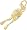 Scuba Diver Charm, Gold Plated Silver
