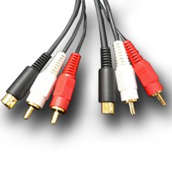 【クリックで詳細表示】フジパーツ S端子AVケーブル 1Sプラグ/2ピン-1Sプラグ/2ピン FVC-125シリーズ