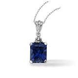 Created Ceylon Sapphire Pendant