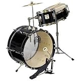 Percussion Plus 3 Piece Junior Kid's Drum Set - Black