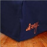 ROXY Navy Blue HIGH TIDE Orange Dust Ruffle TWIN BEDSKIRT