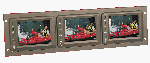 Totevision LCD-501X3 (3) 5'' LCD Monitor's With Stereo Audio