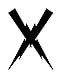 18x24 Large Letter Stencil-Wizard Font from 4 Ply Mat Board -LetterX