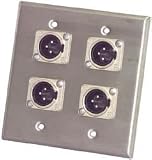 PROCO WP2012 (4) XLR MALE WALLPLATE DUAL GANG