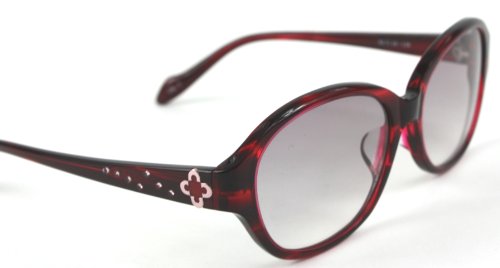 マリ クレール marie claire サングラス 女性用 UVカット SG MC 5021 3. WN 専用ケース付属 アジアンフィットモデル 薄めの色のサングラス クリアレッド 赤 紫外線カット