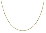 14k Yellow Gold .7mm Wheat Chain Necklace, 18