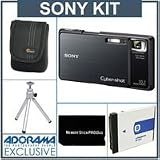 Sony DSC-G3 Cyber-shot Slim Digital Camera Kit,- Black – with 2 GB Memory Stick, Spare Lithium-ion Battery, Camera Case, Table Top Tripod