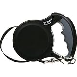 Petmate Walkabout Retractable Belted Leash for Dogs up to 110 Pounds, 16 Feet, Large, Black