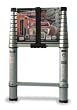 Industrial Grade 2KFF8 Telescoping Ladder, 10 1/2 Ft, Aluminum
