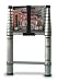 Industrial Grade 2KFF8 Telescoping Ladder, 10 1/2 Ft, Aluminum