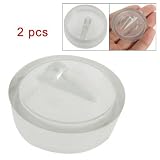 Clear Rubber Drain Stopper Bathtub Sink Basin Plug 35mm 2 Pcs