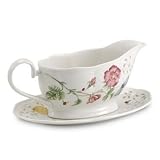 Lenox Butterfly Meadow Gravy Boat With Stand (2 Piece)