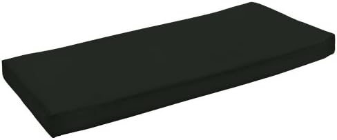 Arden Companies Strathwood St. Thomas 2-Seater Loveseat Spun Polyester Cushion, Solid Black