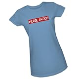 TV Show Logo -- Nurse Jackie Crop Sleeve Fitted Juniors T-Shirt